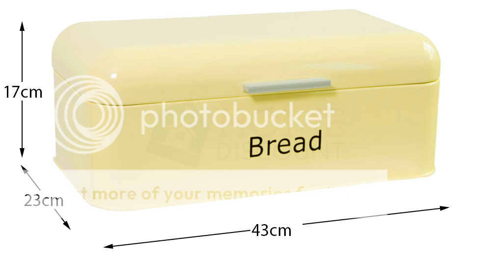 Bread Bin Cream Curved Steel Kitchen Top Container Loaf Roll Box